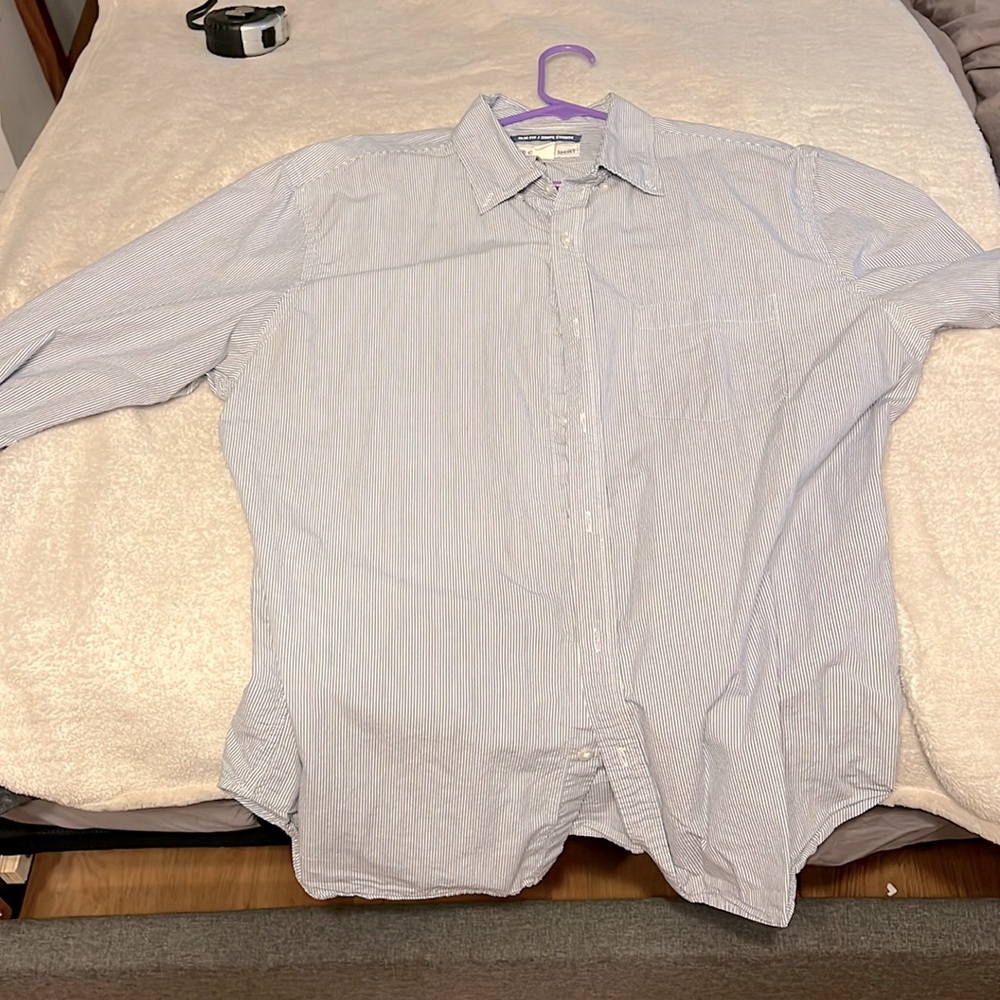 Blue striped old navy button down